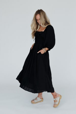 Neverland Smocked Maxi Dress: undefined