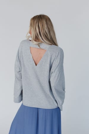 love-it-v-neckline-sweater-top-heather-gray/Heather Gray