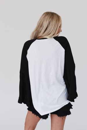 bell-sleeve-baseball-tee-black/Black