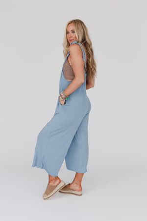 forever-relaxed-gathered-jumpsuit-light-denim/Light Denim