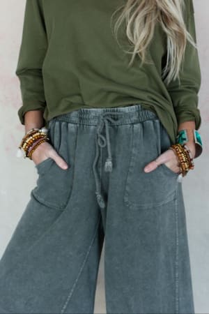 Relaxing Robin Wide Leg Pant - Ash | Bottoms - Three Bird Nest
