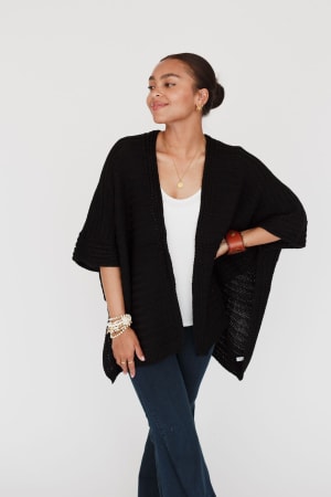 So Deserving Knit Ruana: undefined