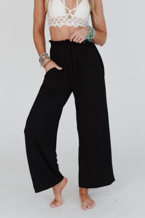 forever-comfy-drawstring-wide-leg-pants-black/Black