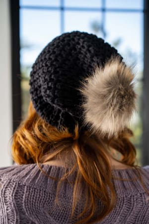 aspen-waffle-knit-faux-fur-beanie-black/Black