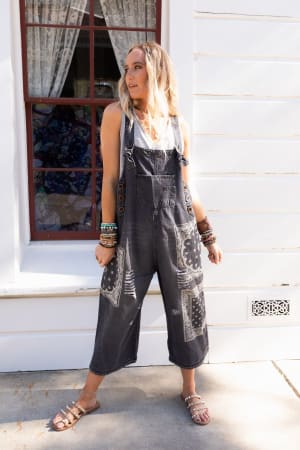 High Hopes Slouchy Denim Overalls: undefined