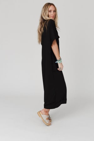 laurel-short-sleeve-maxi-dress-black/Black
