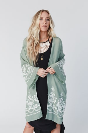 Mazin Floral Kimono: undefined