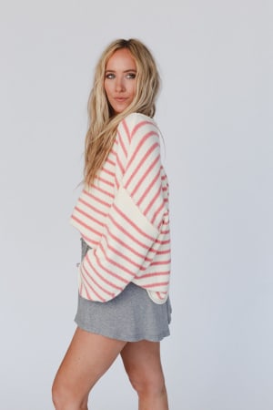 all-my-stripes-oversized-sweater-cream-pink/Cream Pink