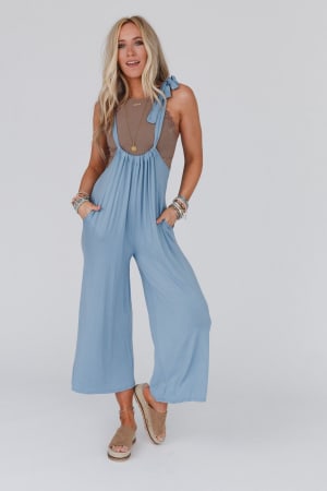 forever-relaxed-gathered-jumpsuit-light-denim/Light Denim