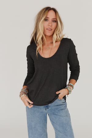 Ryder Long Sleeve Bralette Tee: undefined