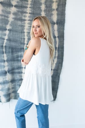3BN First Love Crochet Tank - White | Tops - Three Bird Nest
