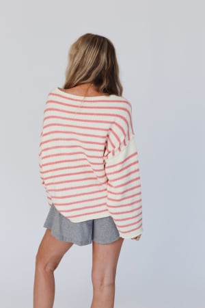all-my-stripes-oversized-sweater-cream-pink/Cream Pink