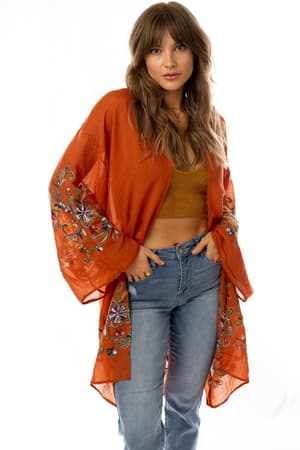 Fun In Florals Kimono: undefined