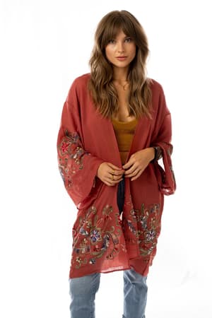 Fun In Florals Kimono: undefined