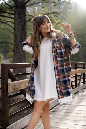 Flannel Layers Hooded Jacket: undefined