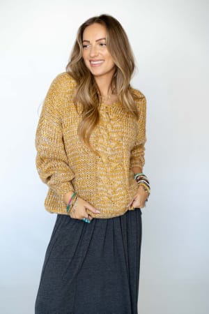 Keep It Cozy Chunky Knit Sweater: undefined