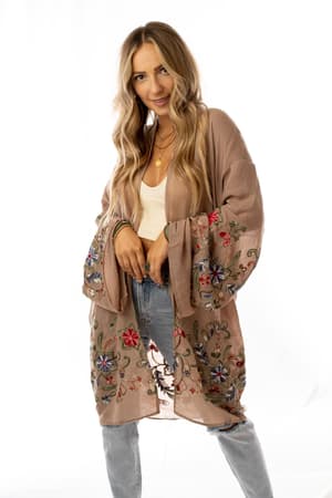 Fun in Florals Kimono: undefined