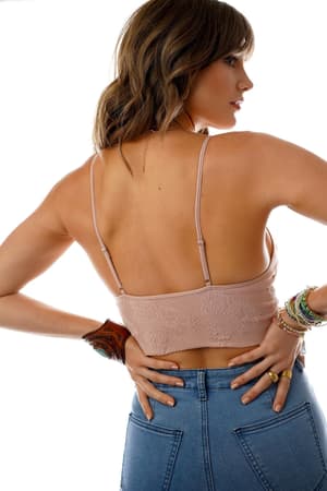floral-textured-padded-bralette-pink/Pink