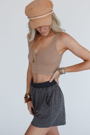 Hook It Up Ribbed Brami - Mocha  |  Intimates  - Three Bird Nest