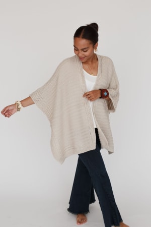 So Deserving Knit Ruana: undefined
