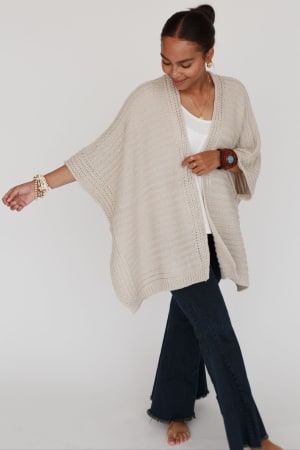 So Deserving Knit Ruana: undefined