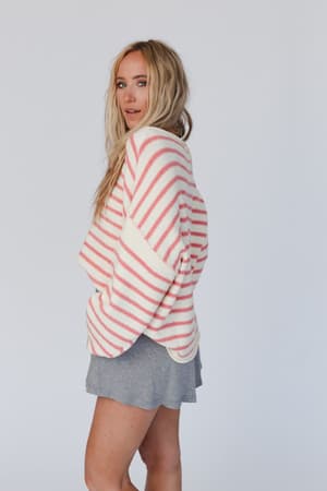 all-my-stripes-oversized-sweater-cream-pink/Cream Pink
