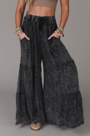 Called A Dreamer Washed Wide Leg Pant: undefined