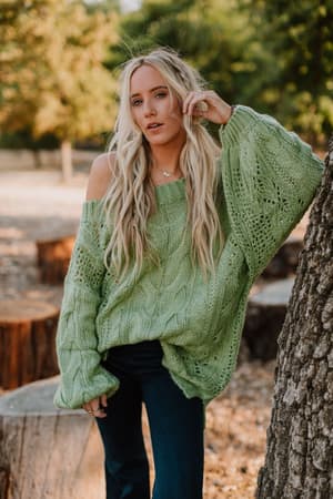 Golden Hour Bubble Sleeve Sweater Dress: undefined