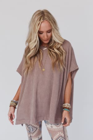 The Nest Moon Glow Texture Knit Top: undefined