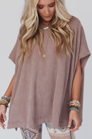 The Nest Moon Glow Texture Knit Top: undefined