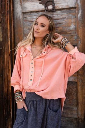 Bono Oversized Hoodie Top: undefined