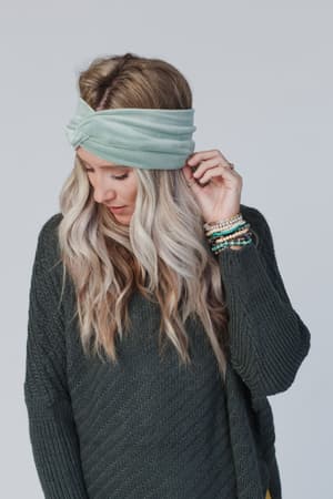 everyday-velvet-headband-sage/Sage
