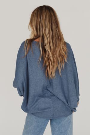 fly-with-me-batwing-sleeve-knit-sweater-dusty-blue/Dusty Blue