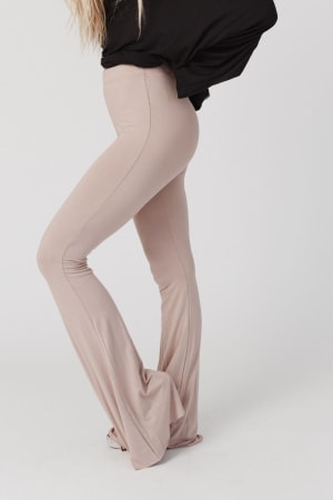 cher-solid-edge-flare-pant-mocha/Mocha
