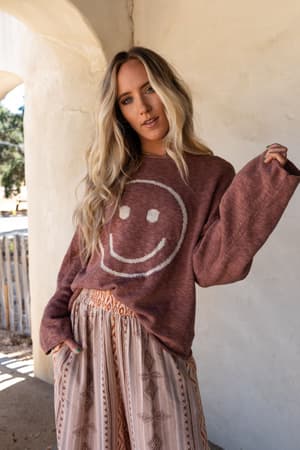 Made You Smile Sweater: undefined