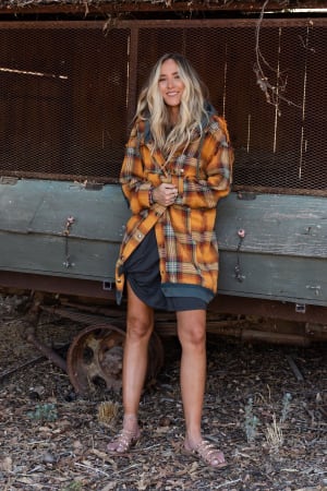 Flannel Layers Hooded Jacket: undefined