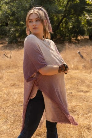 From Sea to Sea Ombre Kimono - Mauve  - Three Bird Nest