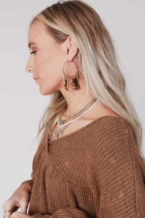 Winona Charm Hoop Earrings: undefined