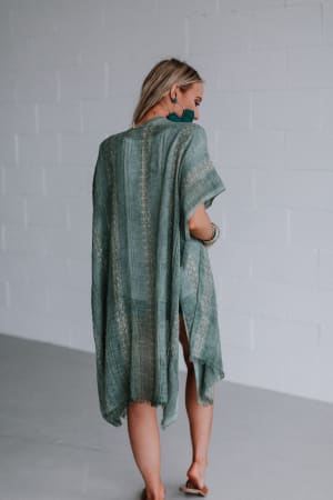 Sunny Afternoon Duster Kimono - Sage - Three Bird Nest