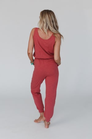 set-to-go-textured-jumpsuit-and-cardigan-set-deep-rust/Deep Rust
