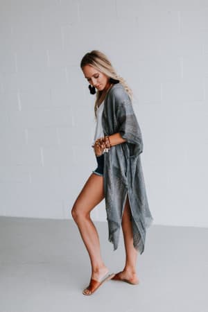 Sunny Afternoon Duster Kimono - Sage - Three Bird Nest