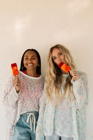 Speckled Beauty Pullover Sweater - White  |  Sweaters  - Three Bird Nest
