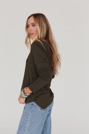 ryder-long-sleeve-bralette-tee-olive/Olive