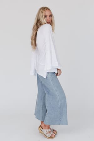 bell-sleeve-baseball-tee-white/White