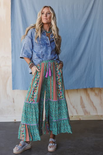 kate-printed-wide-leg-pants-sage/Green