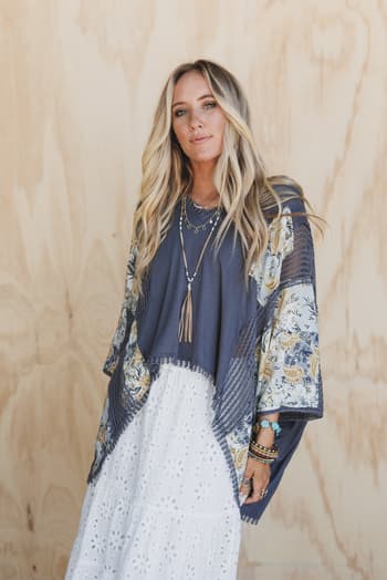 floral-coast-v-neck-top-charcoal/Gray