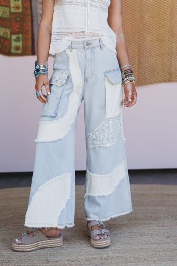 seaside-bloom-crochet-detail-pants-denim/Blue