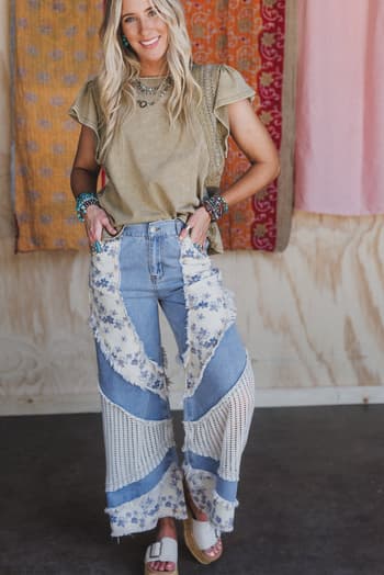 bloom-stitch-crochet-contrast-jeans-denim/Blue