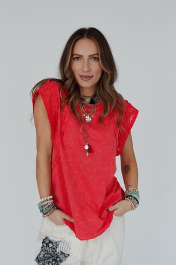 clean-cut-short-sleeve-top-red/Red