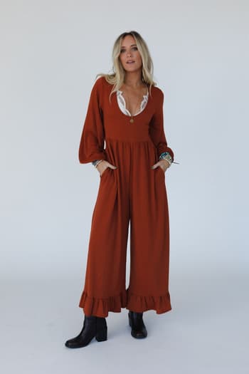 best-intentions-long-sleeve-jumpsuit-metal-rust/Rust